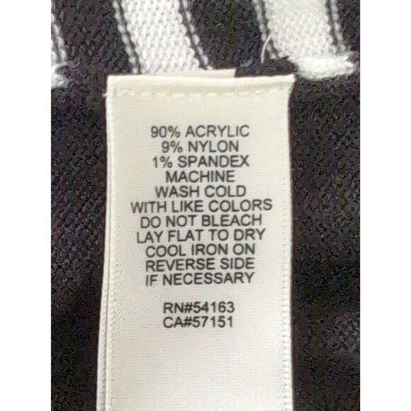 Eliza J Dress Womens 4 Petite Black White Knit Short Sleeve‎ Sheath Preppy - Picture 12 of 13